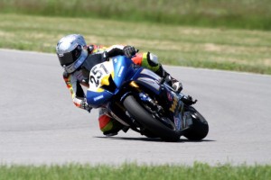 Kaleb fiding 600cc bike in practice